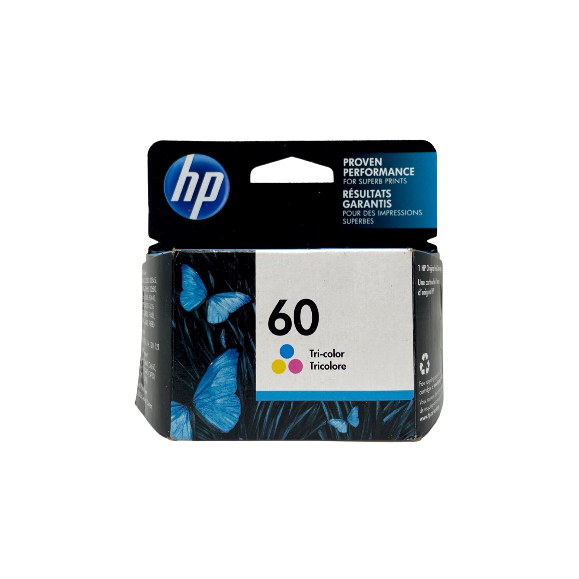 Genuine HP 60 Color Ink Cartridge, Standard (CC643WN