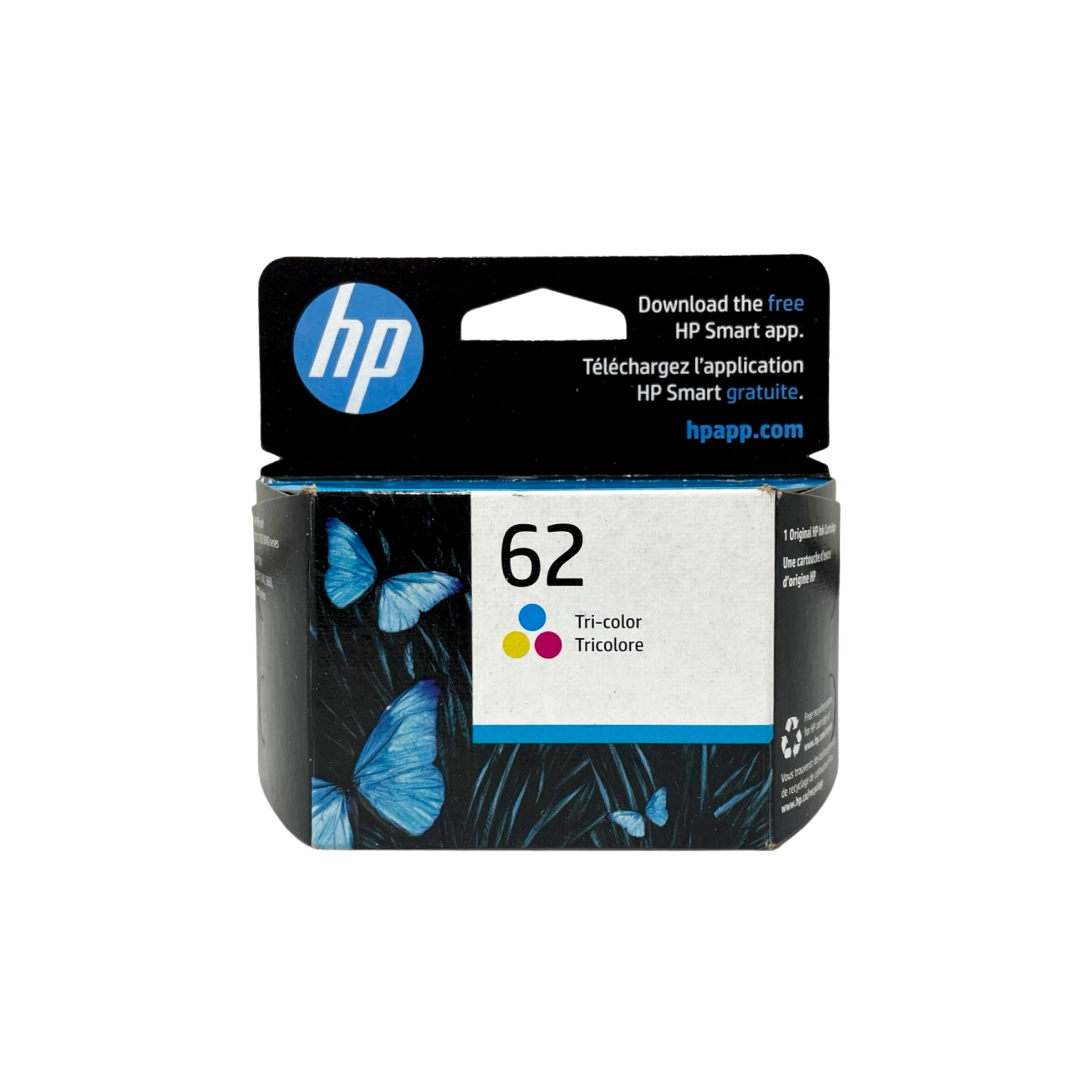 Genuine HP 62 Tricolor Ink Cartridge (C2P06AN