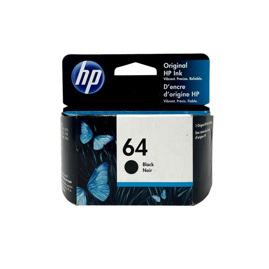Genuine HP 64 Black Original Ink Cartridge (N9J90AN#140)