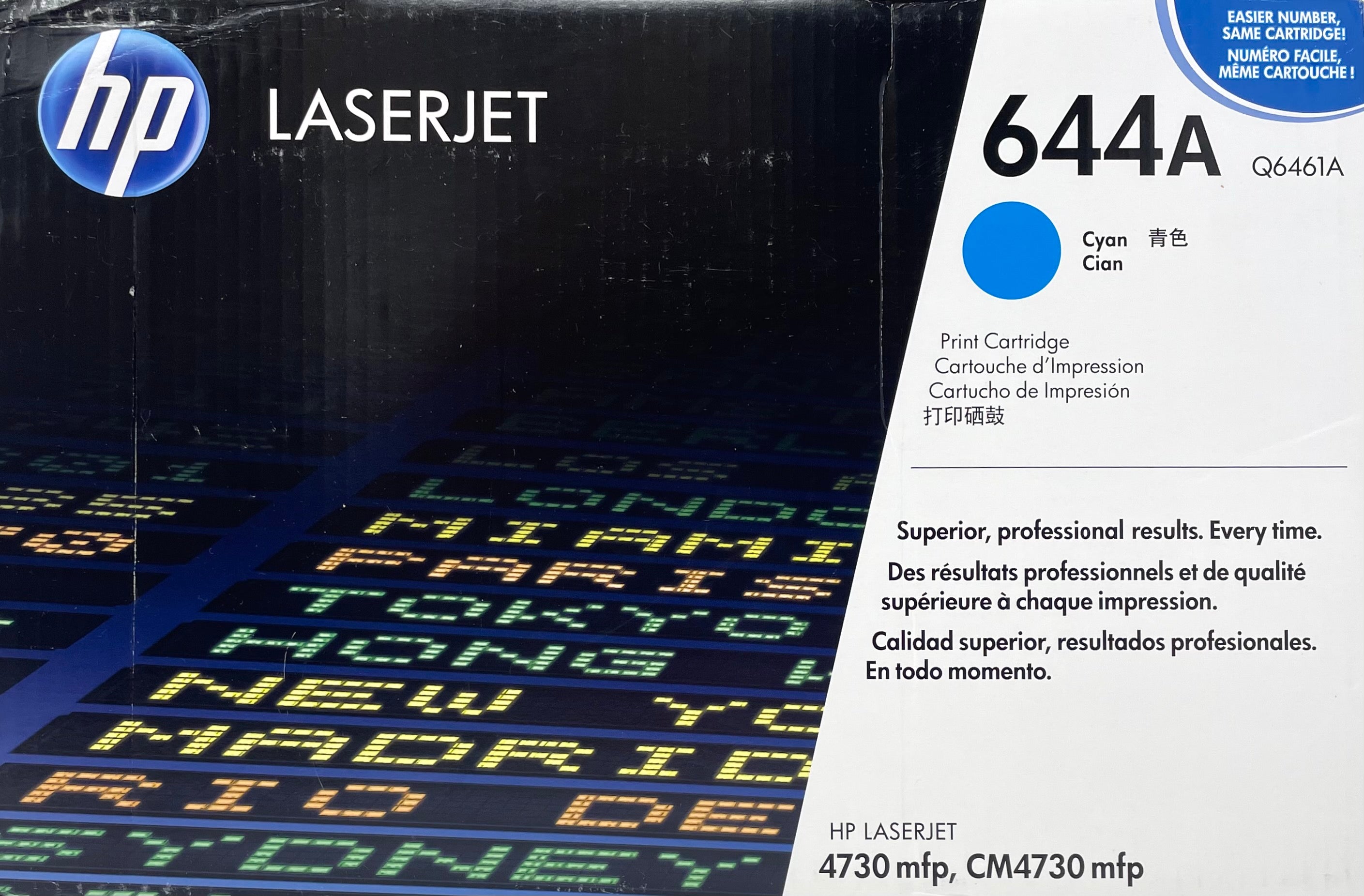 Genuine HP 644A Cyan Q6461A LaserJet Toner Cartridge