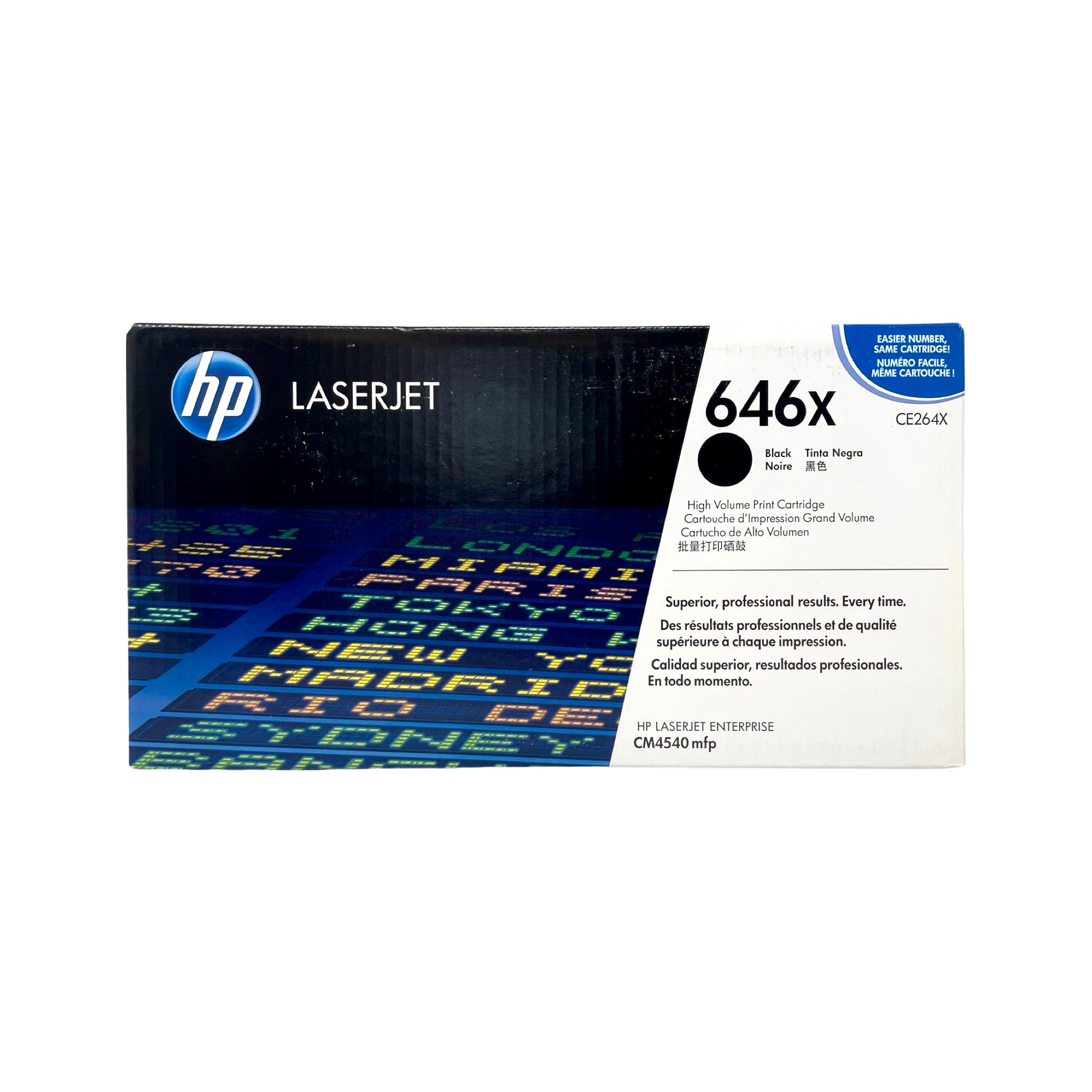 Genuine HP 646X Black CE264X High-Yield LaserJet Toner Cartridge