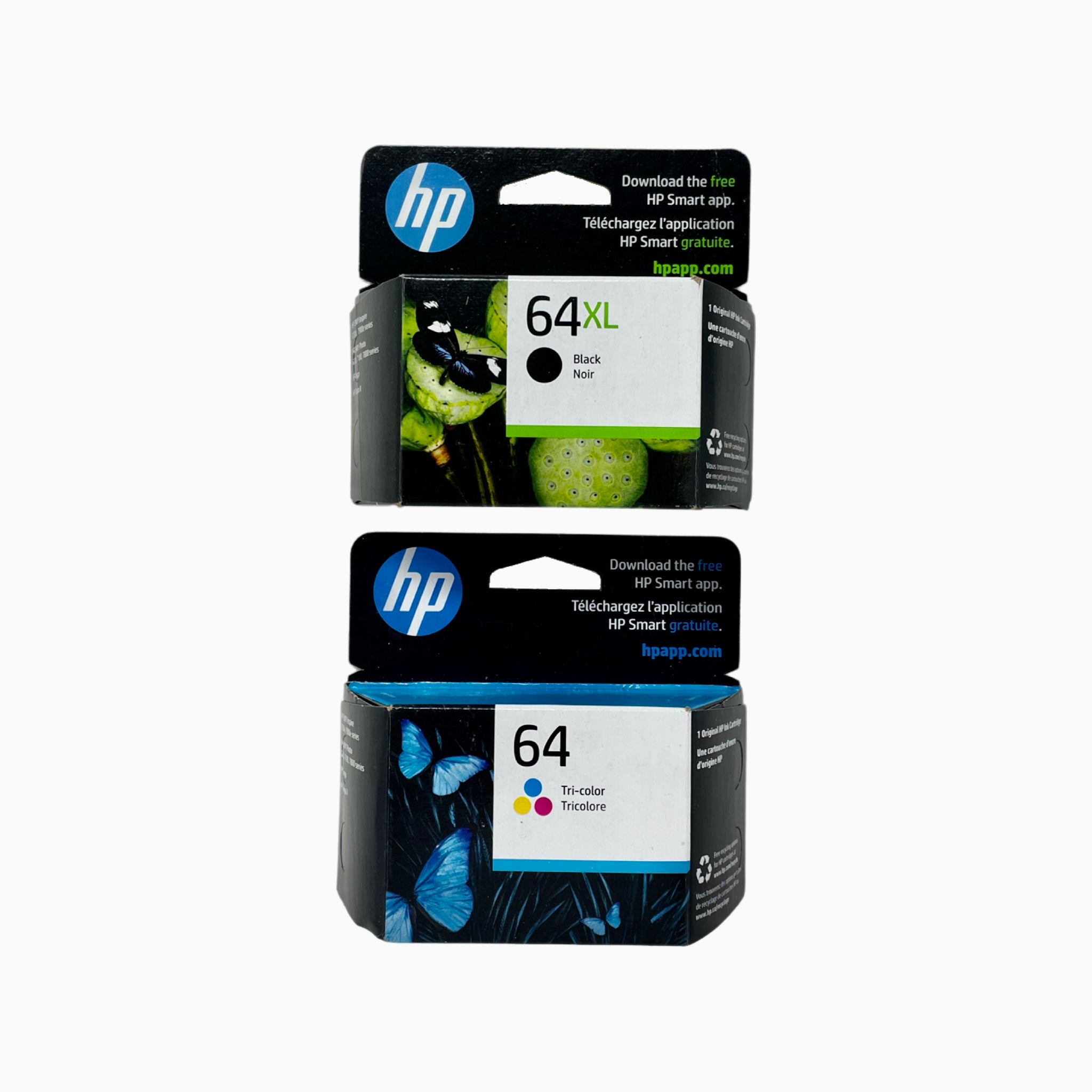 Genuine HP 64XL Black High-Yield and 64 Tri-Color Ink Cartridges Multi-Pack 2-Pack