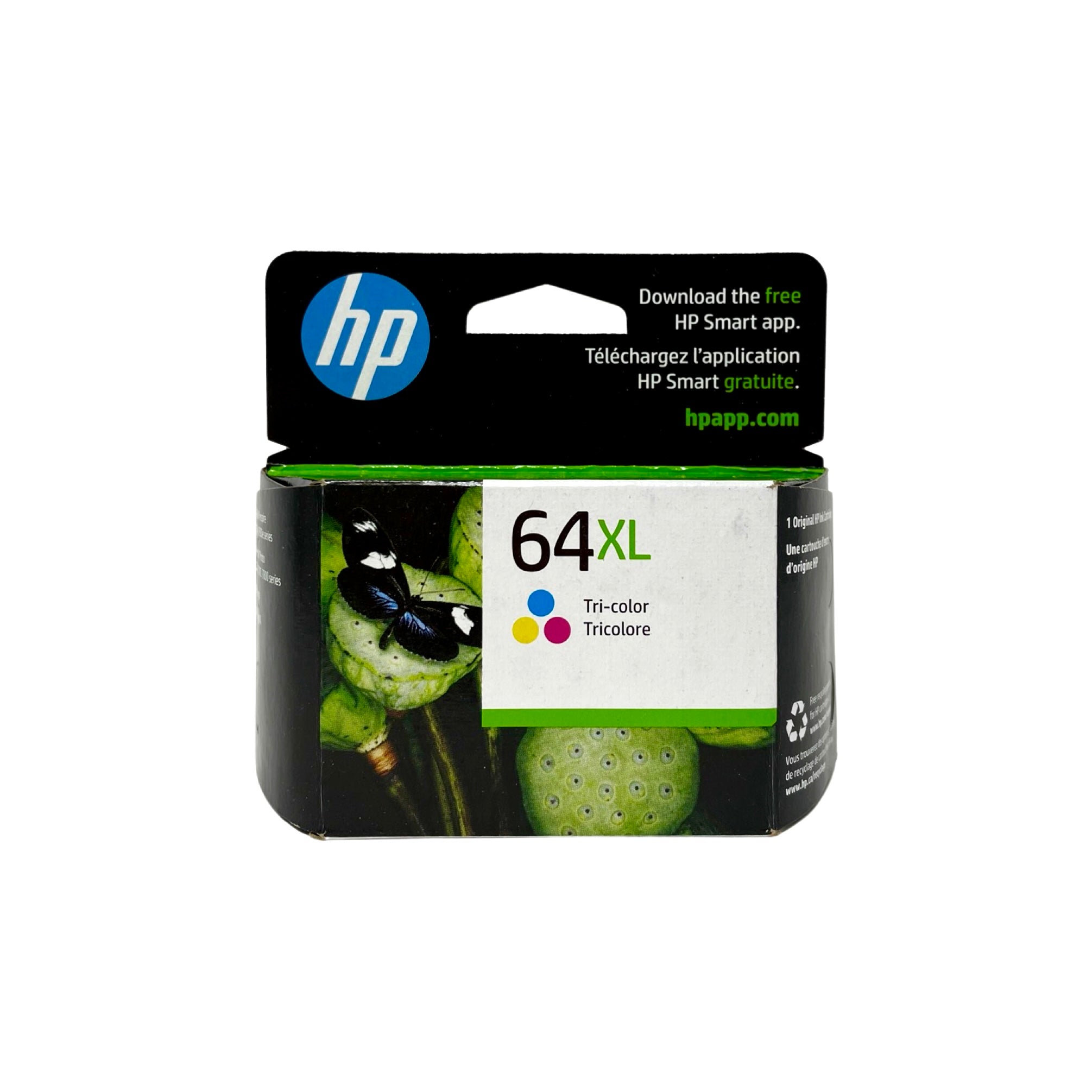 Genuine HP 64XL Tri-Color Ink Cartridge, High-Yield (N9J91AN)