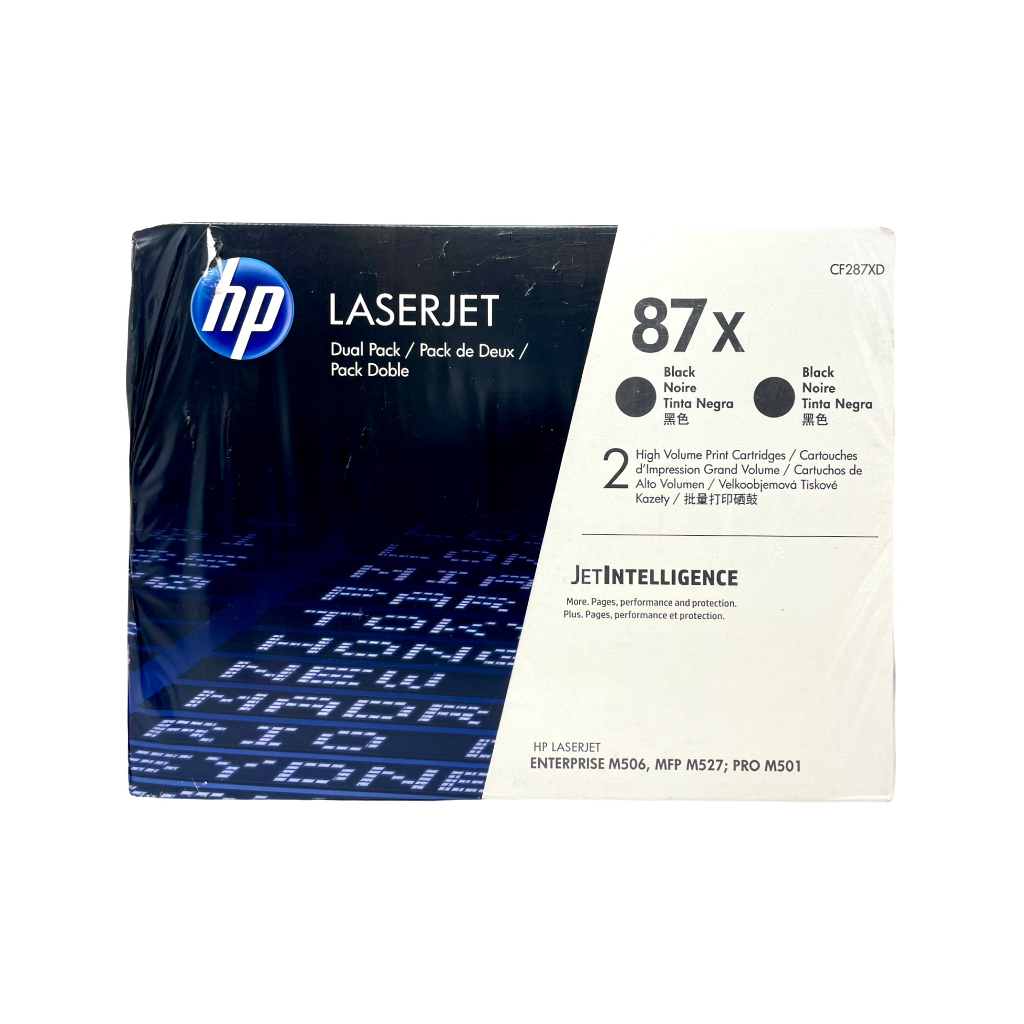 Genuine HP 87X 2-Pack CF287XD Black High-Yield LaserJet Toner Cartridges Dual Pack