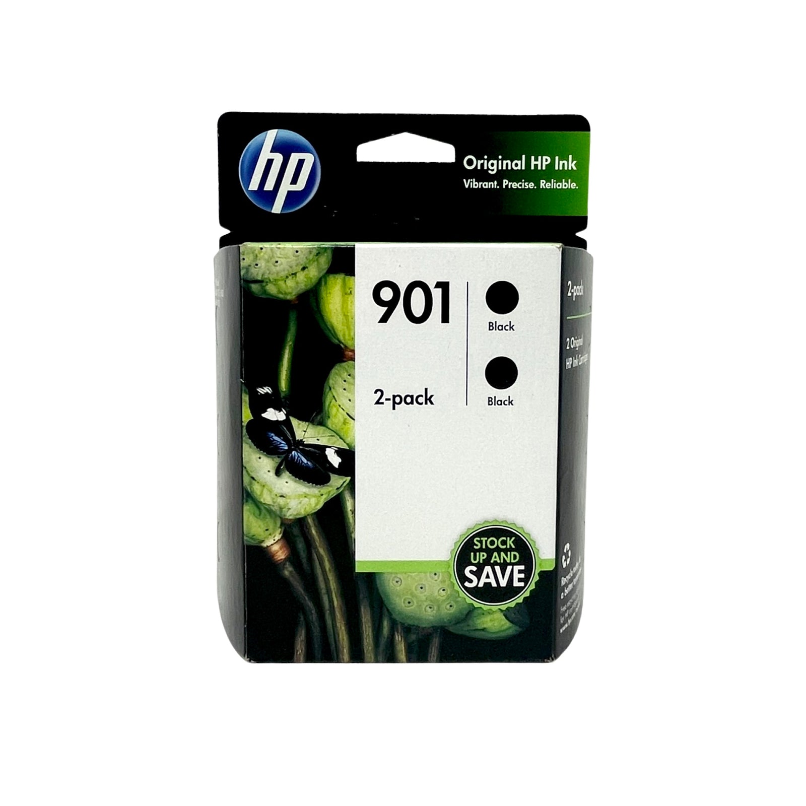 HP 901 Ink 2 Pack - Black - Original HP Ink Cartridges (CZ075FN#140)
