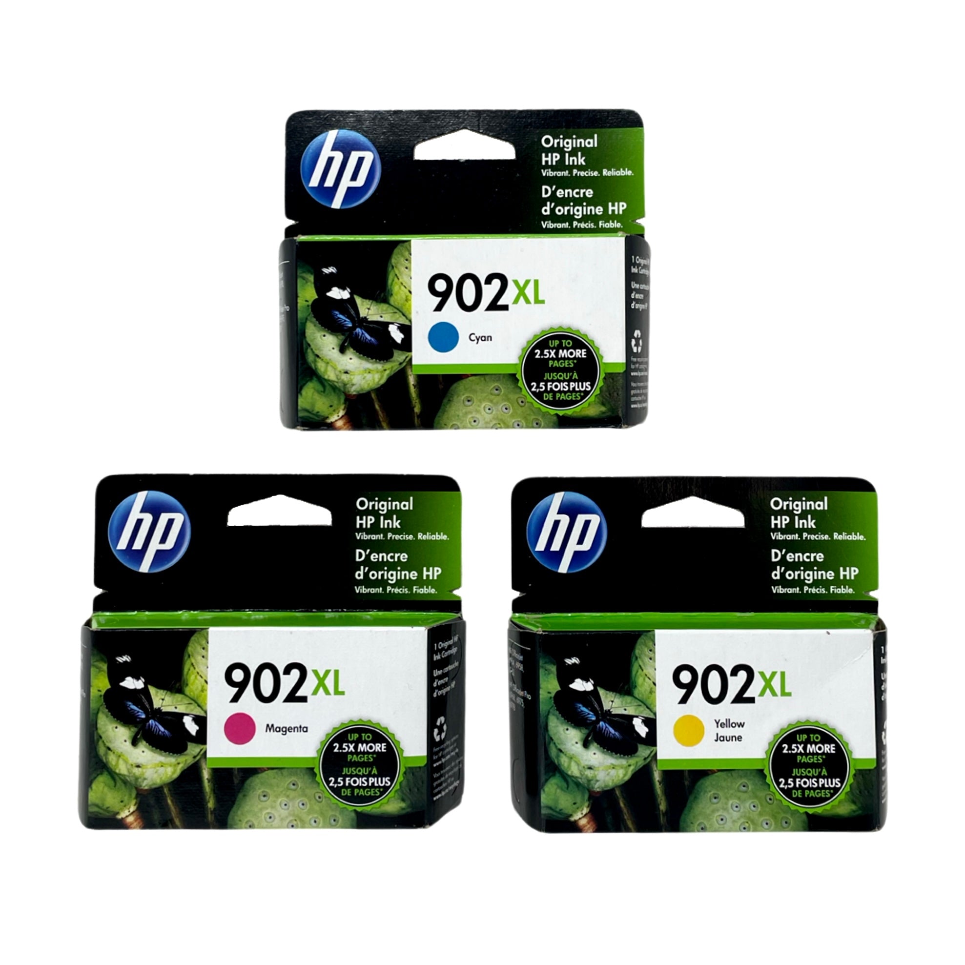 Genuine HP 902XL High Yield Ink Cartridge,Tri-Color Pack