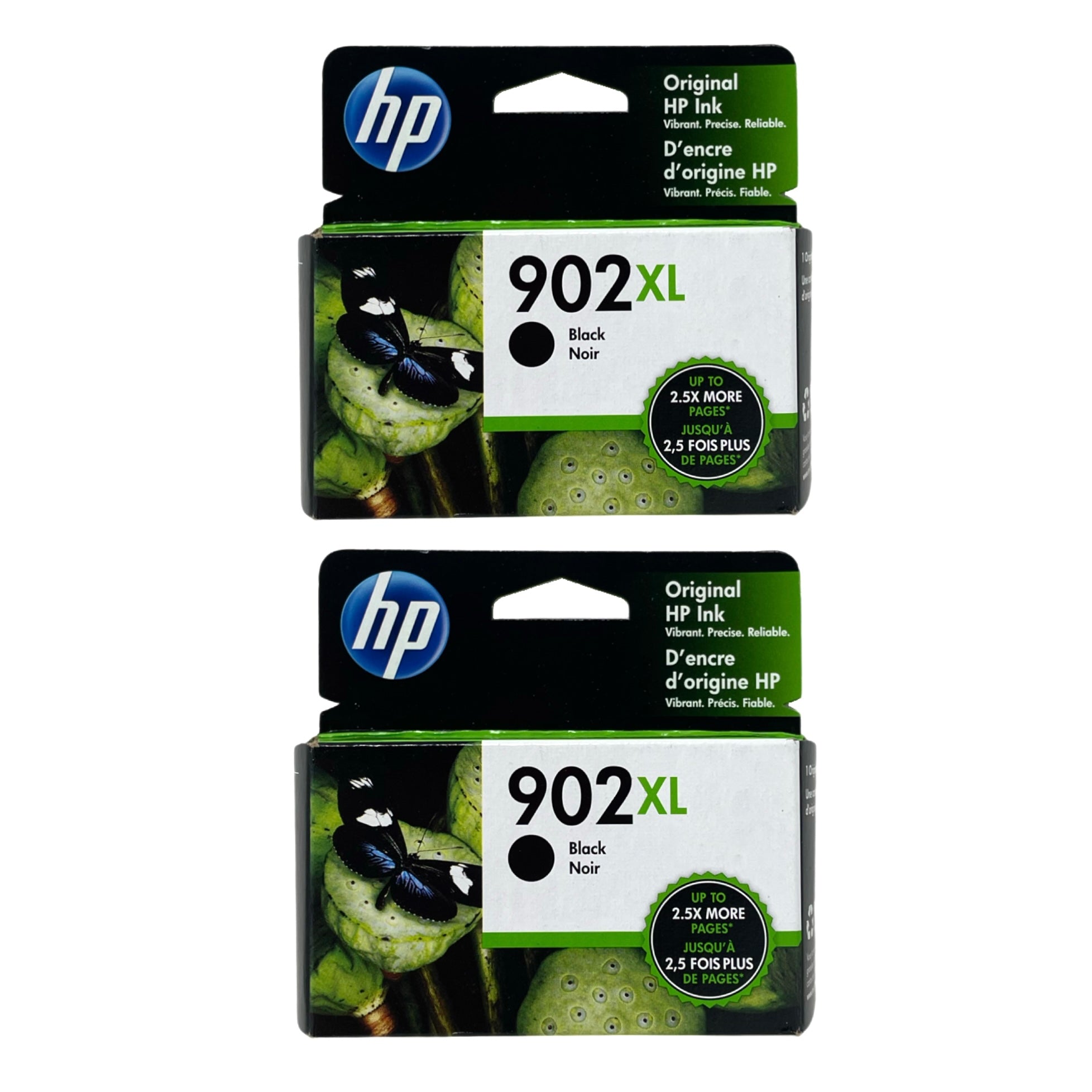 HP 902XL High Yield Ink 2 Pack - Black - Original HP LaserJet Ink Cartridges