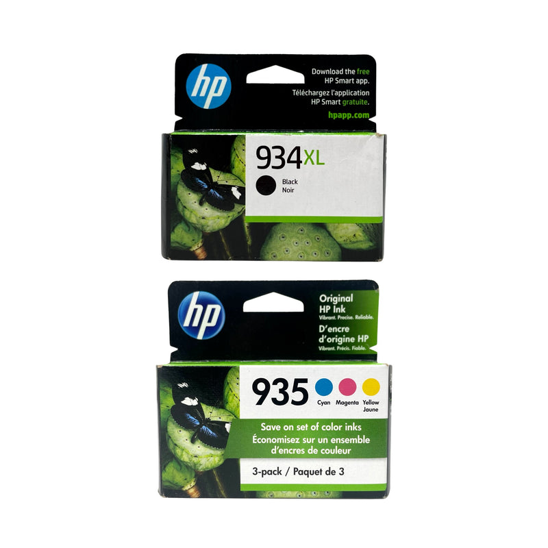 Lot Cartouches HP 934 (noir) Et 935 (cyan, Magenta, Jaune) – Originales Neuves