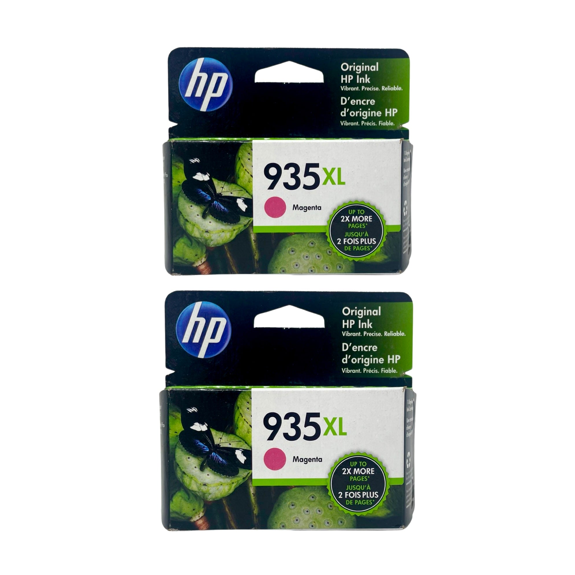 Genuine HP 935XL Magenta High Yield Ink Cartridges, 2-Pack