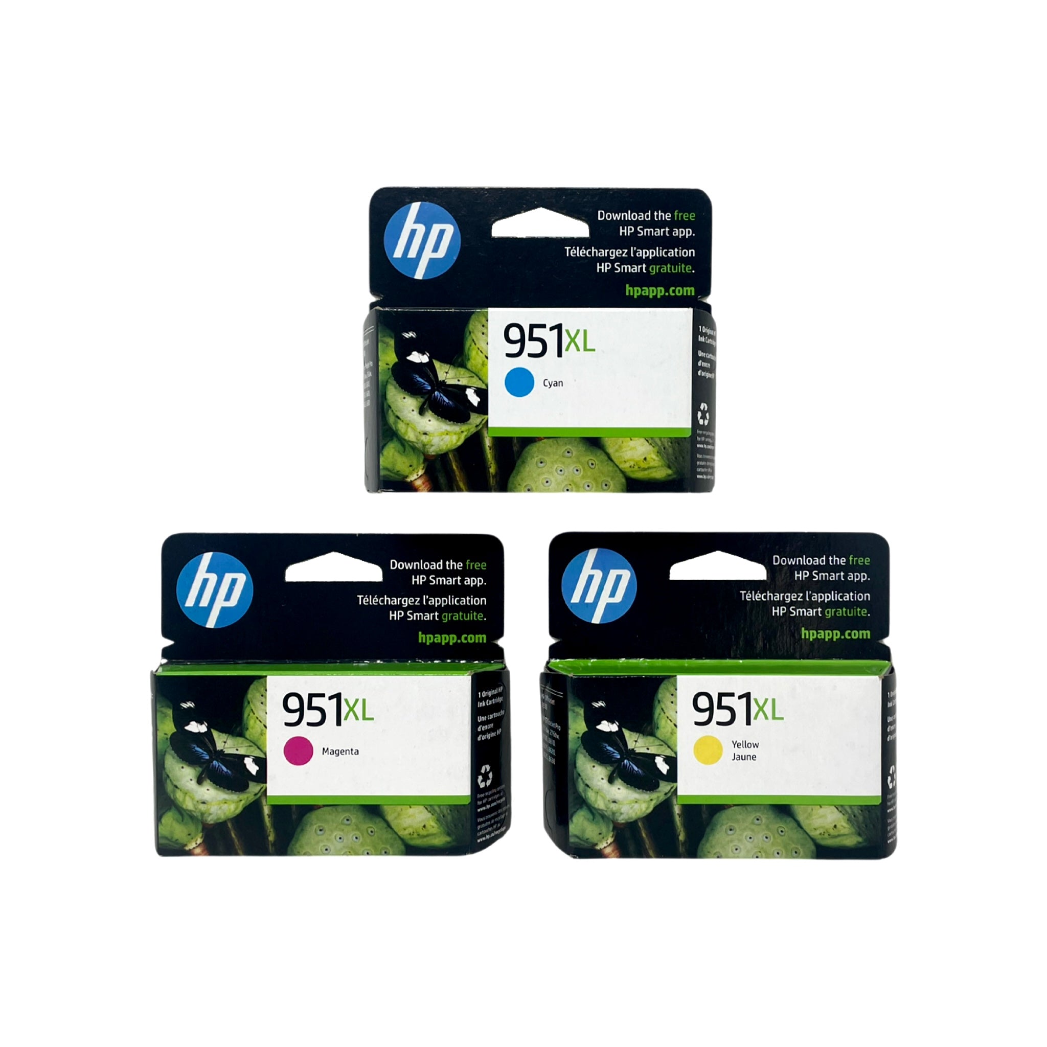 Genuine HP 951XL High Yield Ink Cartridge, Tri-Color Pack