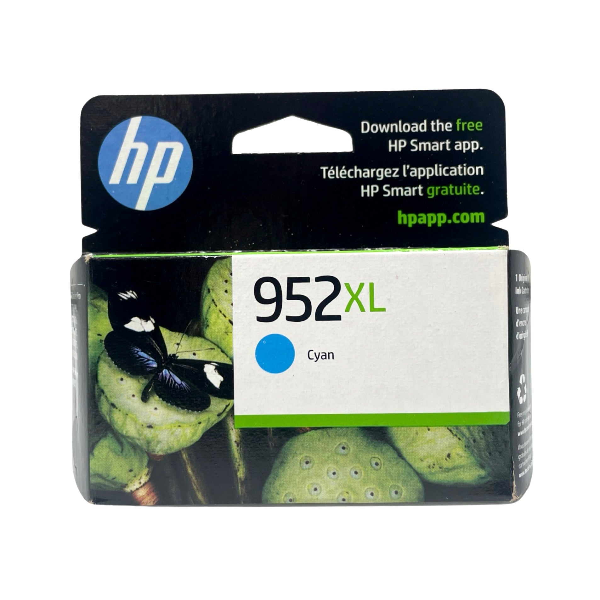Genuine HP 952XL Cyan Ink Cartridge, High Yield (L0S61AN