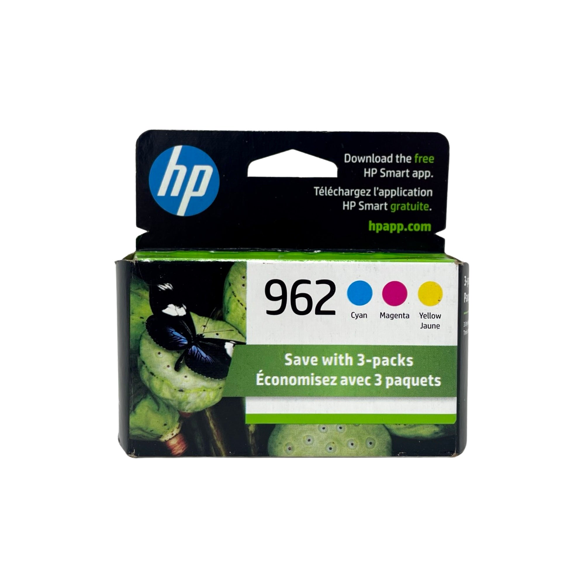 HP 962 Ink 3 pack - Cyan Magenta Yellow- Original HP Ink Cartridges (3YP00AN)