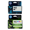 HP 962 Ink 4 pack – Black Cyan Magenta Yellow - Original HP Ink Cartridges (3YQ25AN)