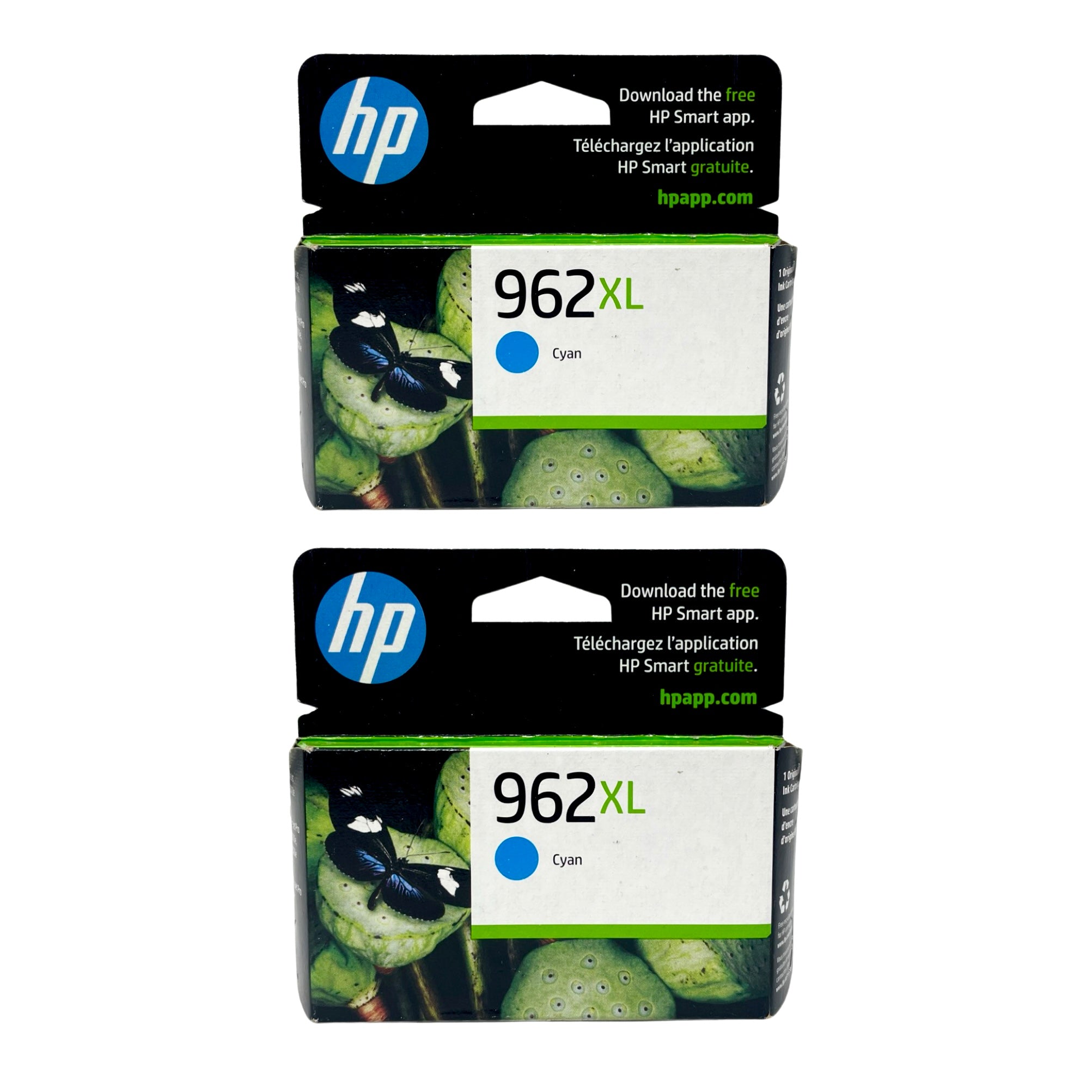HP 962XL High Yield Ink 2 pack - Cyan - Original HP Ink Cartridges  (3JA00AN)