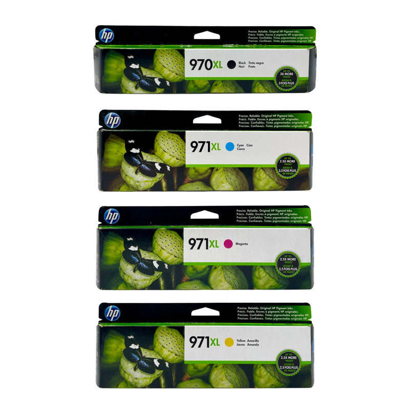 HP 970XL/971XL インクカートリッジセット HP 970XL / 971XL Ink SET - Combo 4 Pack - Black Cyan Yellow Magenta -