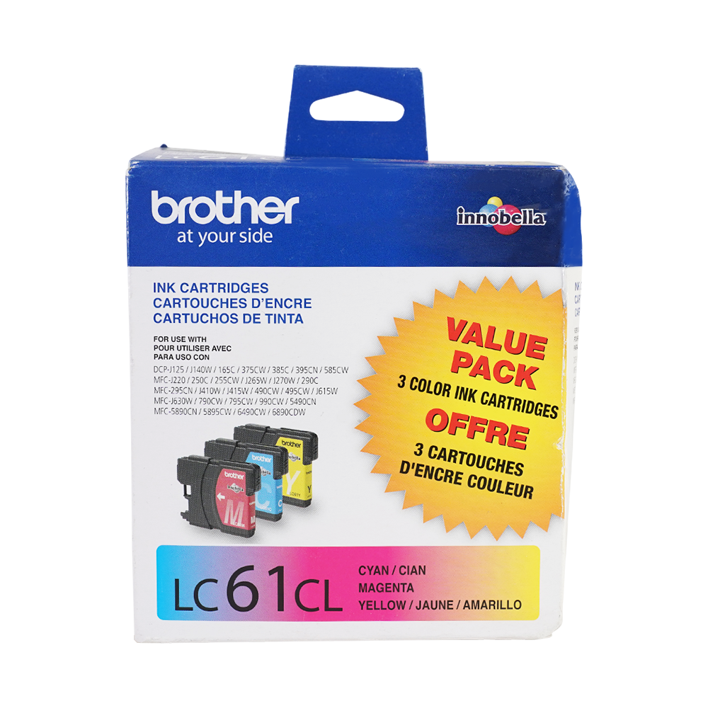 Brother LC-61 Ink Cartridges Pack Of 3