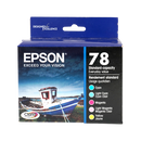 Genuine Epson Multipack 78 Color Combination Ink Cartridges, 5/Pack (T078920-S)