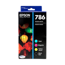 Genuine Epson 786 Black/Color Ink Cartridges, Standard, 4/Pack (T786120-BCS)