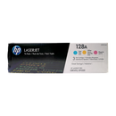 Genuine HP 128A CF371AM LaserJet Toner Cartridge Tri-Color 3-Pack Cyan Magenta Yellow