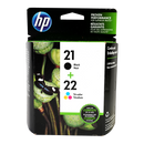 Genuine HP 21/Genuine HP 22 Black/Color Ink Cartridges, Standard Yield 2/Pack (C9509FN