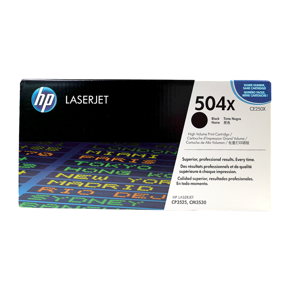 Genuine HP 504X Black CE250X High-Yield LaserJet Toner Cartridge