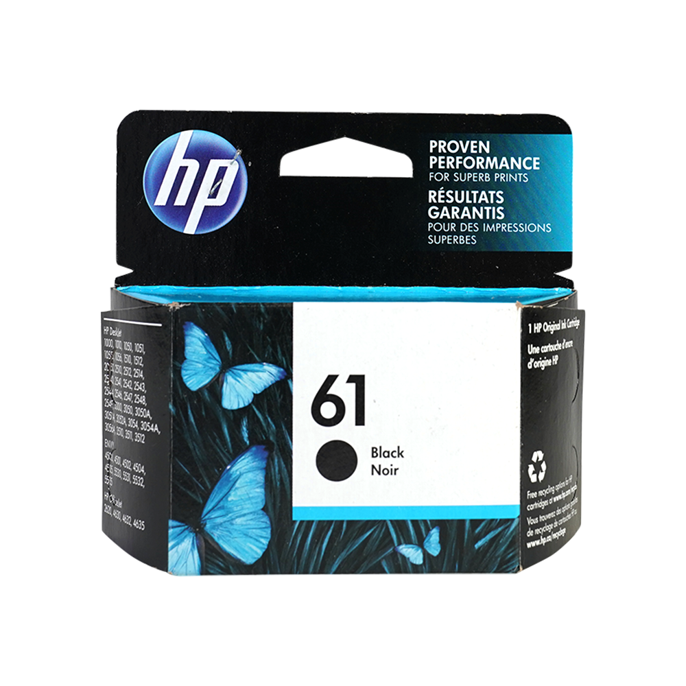 Genuine HP 61 Black Ink Cartridge, Standard (CH561WN