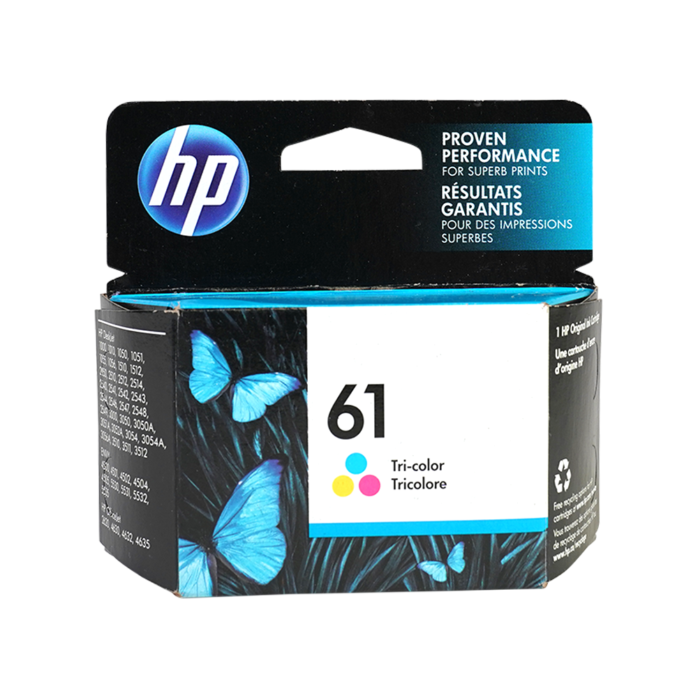 Genuine HP 61 Color Ink Cartridge, Standard (CH562WN