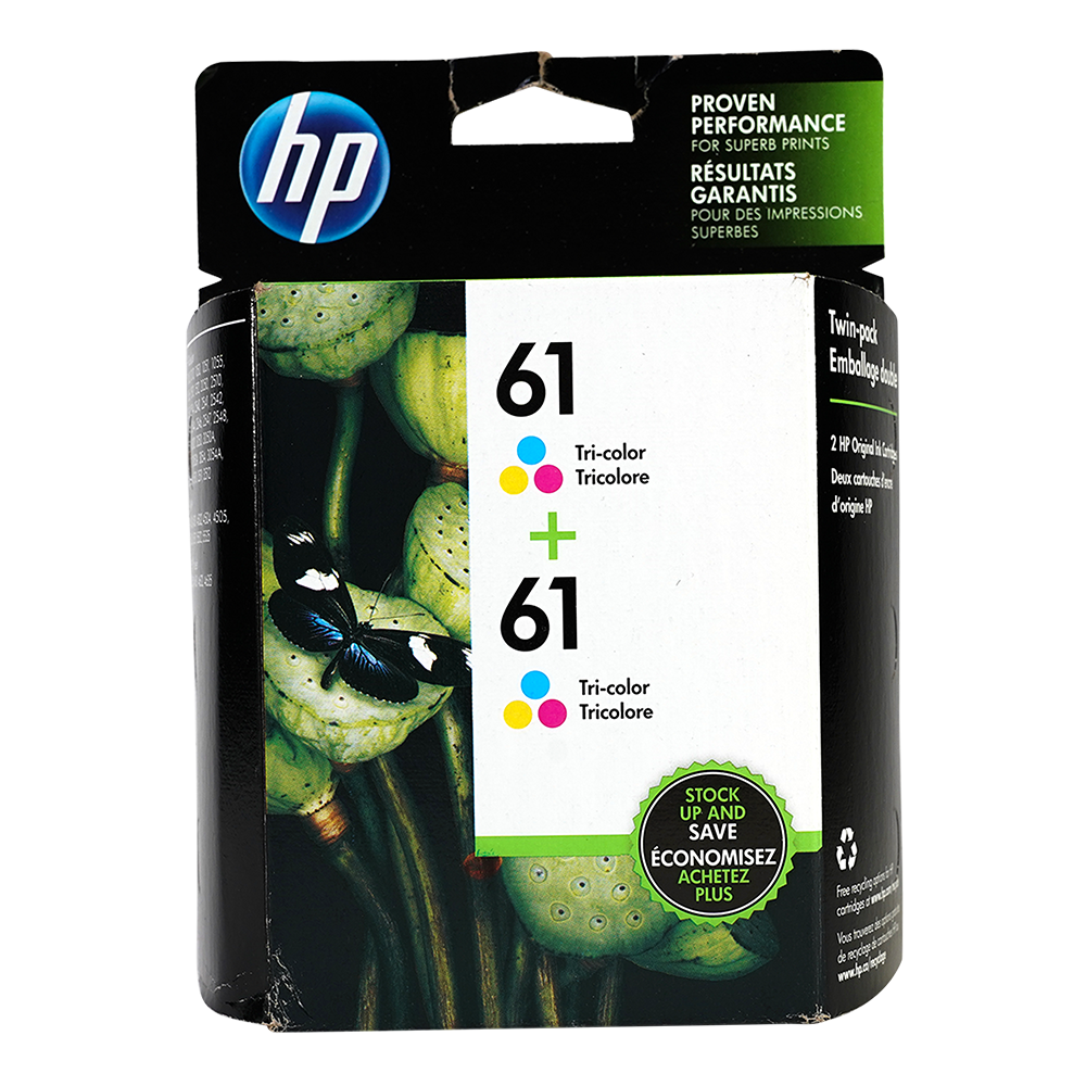 Hp Tank618 Ink HP 61 Ink 2 pack - Tri-color - Original HP Ink Cartridges (CZ074FN)