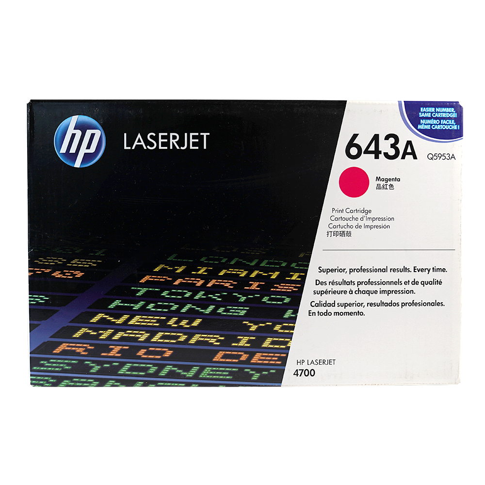 Genuine HP 643A Magenta Q5953A LaserJet Toner Cartridge