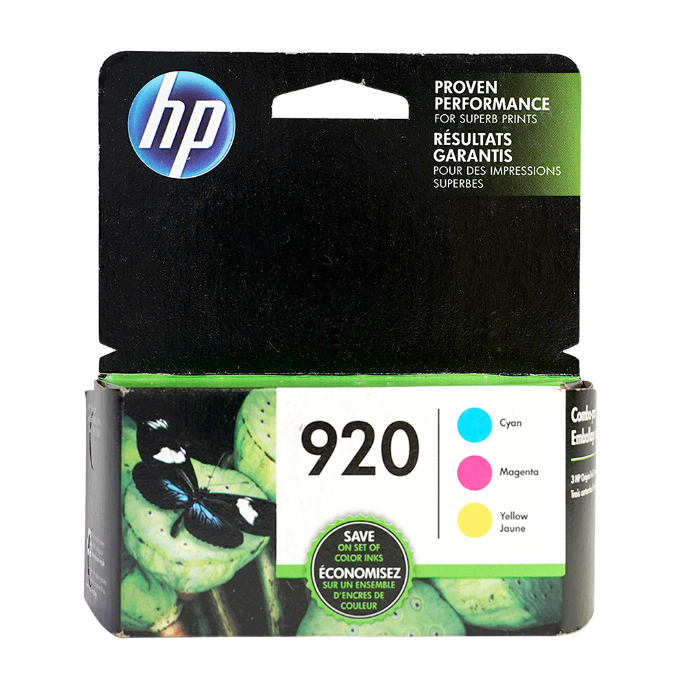 HP 920 Ink 3 Pack - Cyan Magenta Yellow - Original HP Ink Cartridges