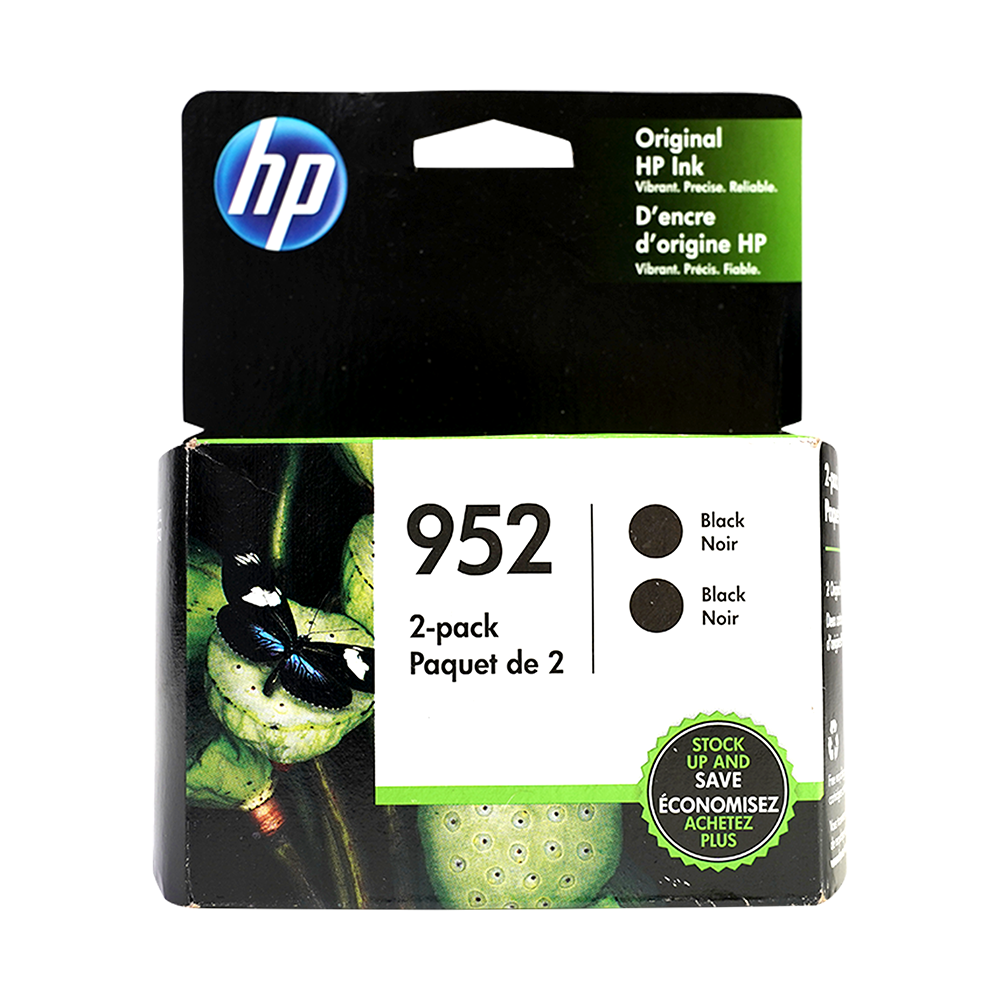 Genuine HP 952 Black Ink Cartridges, Pack Of 2 Ink Cartridges