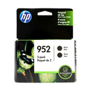 Genuine HP 952 Black Ink Cartridges, Pack Of 2 Ink Cartridges