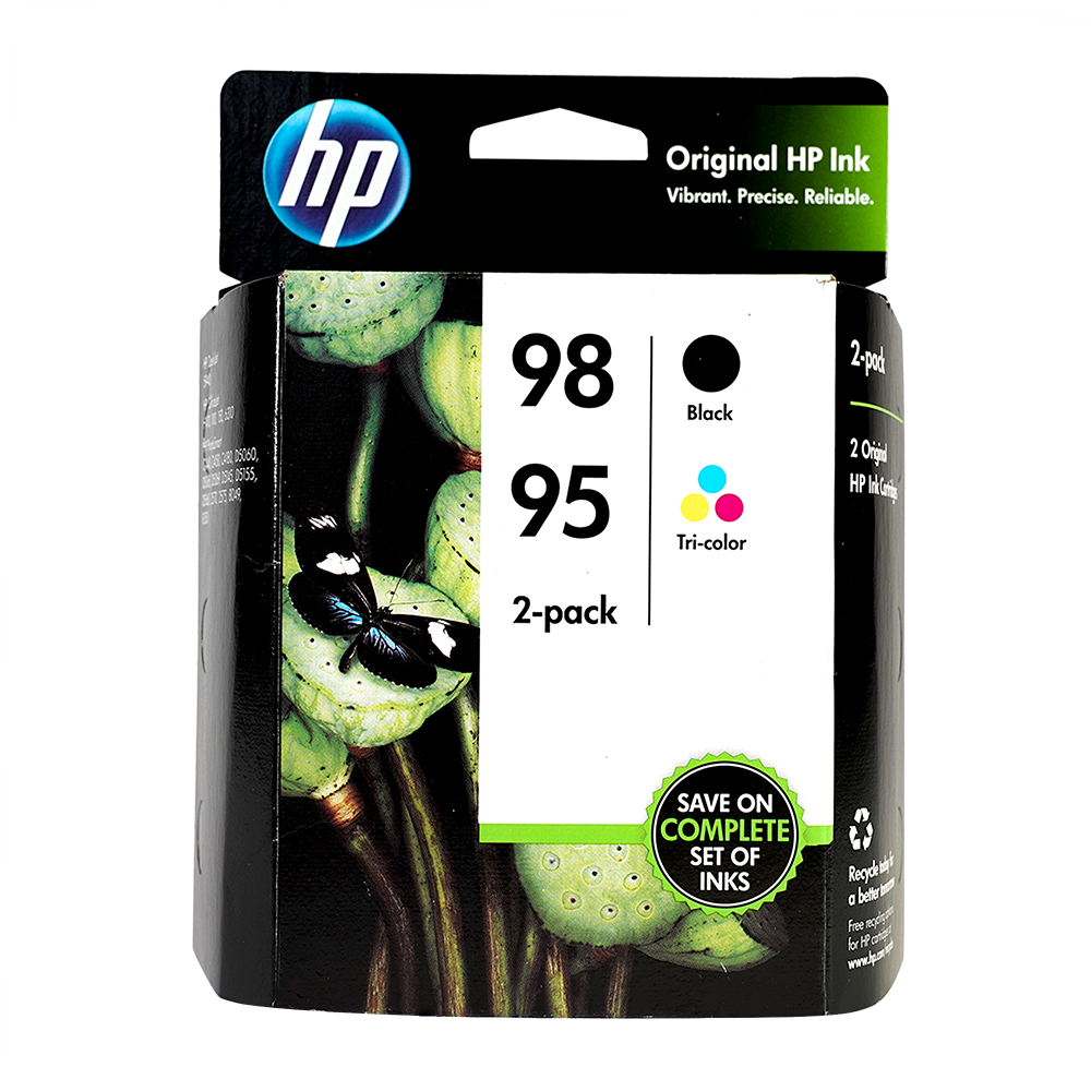 HP 98 / HP 95 Ink SET - Combo 2 Pack - Black Tri-Color - Original HP I