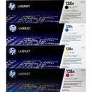 HP 128A Toner 4 Pack - CE320A CE321A CE322A CE323A CF371AM - Black Cyan Magenta Yellow - Original HP LaserJet Toner Cartridges