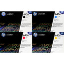 HP 643A Toner 4 Pack - Q5950A Q5951A Q5952A Q5953A - Black Cyan Magenta Yellow  - Original HP LaserJet Toner Cartridges