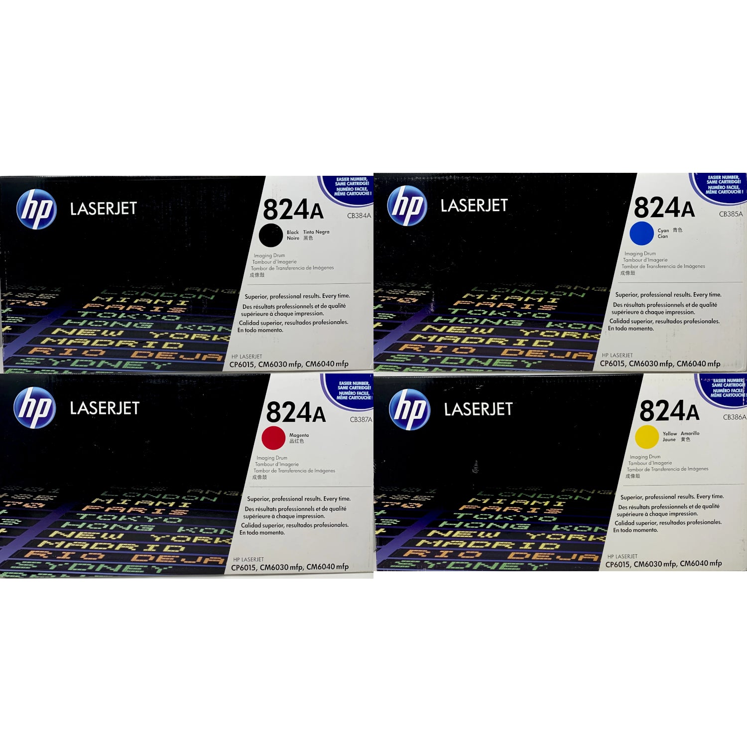 Genuine HP 824A SET CB384A CB385A CB386A CB387A LaserJet Image Drum Bl