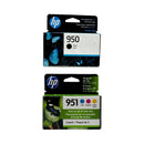 Genuine HP 950/951 Black/Cyan/Magenta/Yellow Ink Cartridges, 4/Pack (X4E06AN