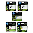 HP 910XL Ink 5 Pack - Black Cyan Magenta Yellow - Original HP Ink Cartridges