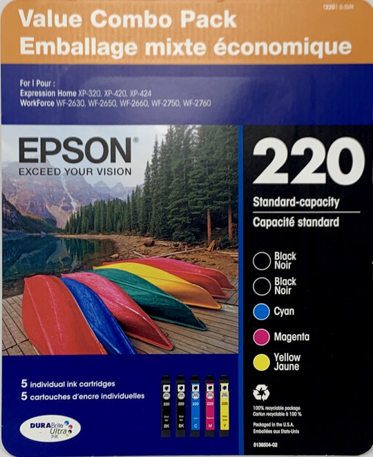Genuine Epson T220 Series Ink Combo Pack