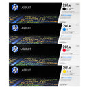 HP 201A Toner 4 Pack- CF400A CF401A CF402A CF403A - Black Cyan Magenta Yellow - Original HP LaserJet Toner Cartridges