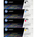 HP 305X  / HP 305A Toner SET - Combo 4 pack - CE410X CE411A CE412A CE413A - High Yield Black / Standard Yield Cyan Magenta Yellow  - Original HP LaserJet Toner