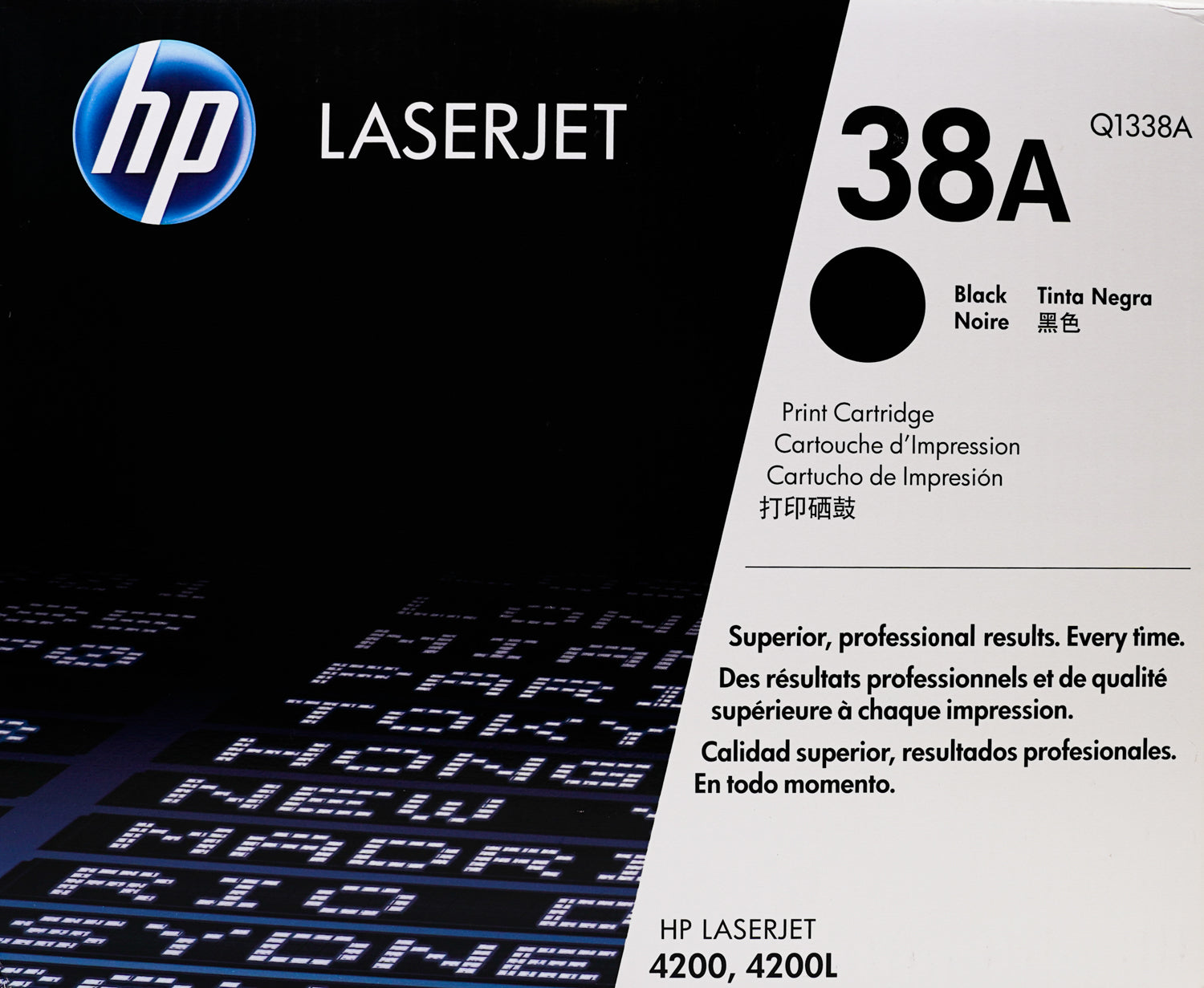 Genuine HP 38A 2-Pack Q1338D Black LaserJet Toner Cartridges Dual Pack