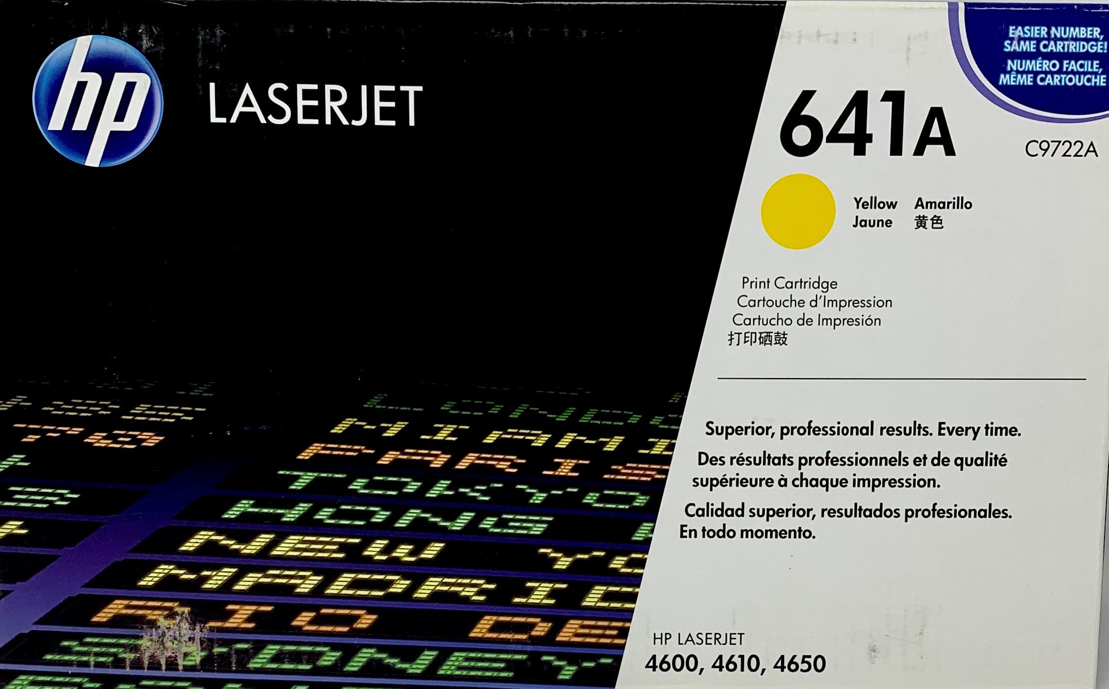 Genuine HP 641A Yellow C9722A LaserJet Toner Cartridge