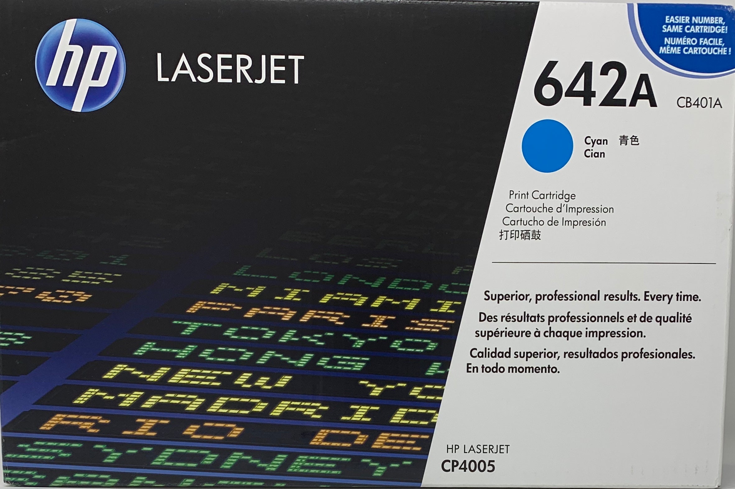 Genuine HP 642A Cyan CB401A LaserJet Toner Cartridge