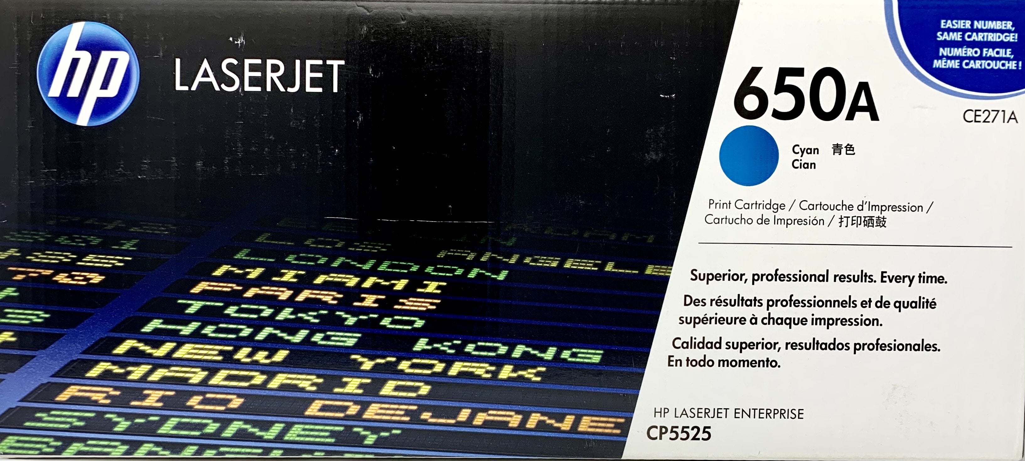 HP 650A Toner - CE271A - Cyan - Original HP LaserJet Toner Cartridge