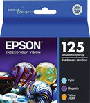 Genuine Epson 125 Color Combination Ink Cartridges, Standard, 3/Pack (T125520-S)