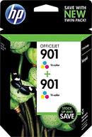 Genuine HP 901 Tri-Color Ink Cartridge, Standard Yield, 2/Pack